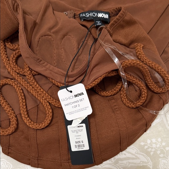 Fashion Nova Copper Skirt Set - Picture 7 of 8